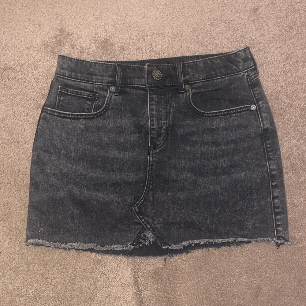 Express Women’s Mini Skirt, Grey Denim, Size 2